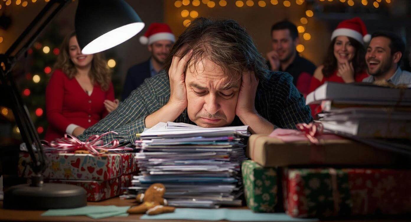 Stress vor Weihnachten / Quelle: Canva AI